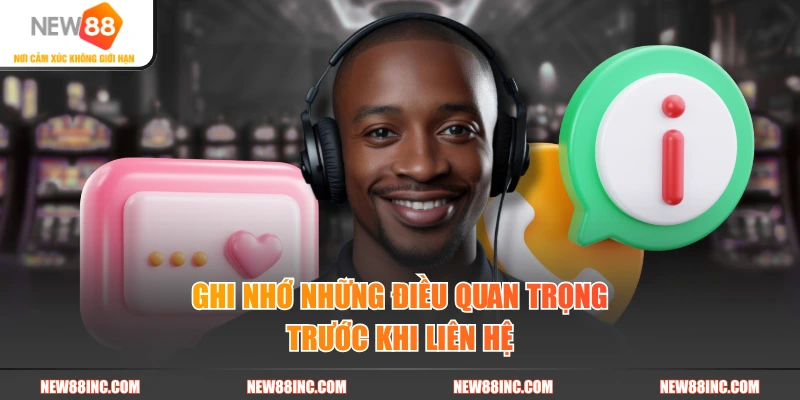 Ghi nhớ những điều quan trọng trước khi liên hệ