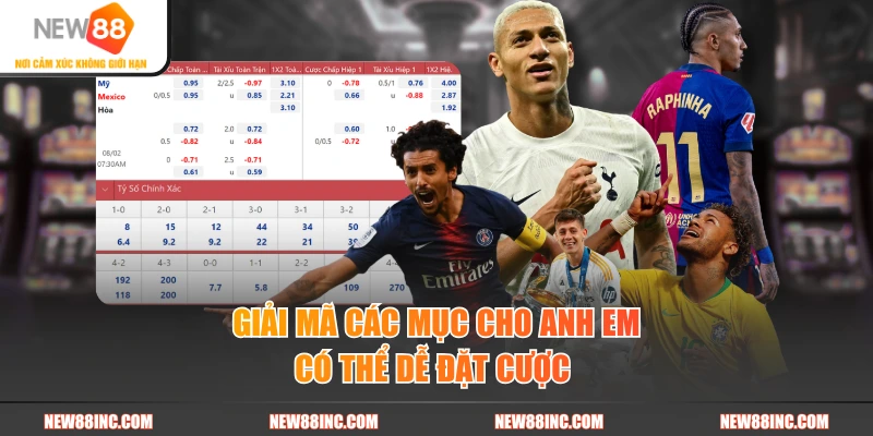 Giải mã các mục cho anh em có thể dễ đặt cược